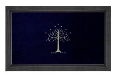 Gondor Bayrağı Tablosu Siyah Ahşap Çerçeve - 70x100