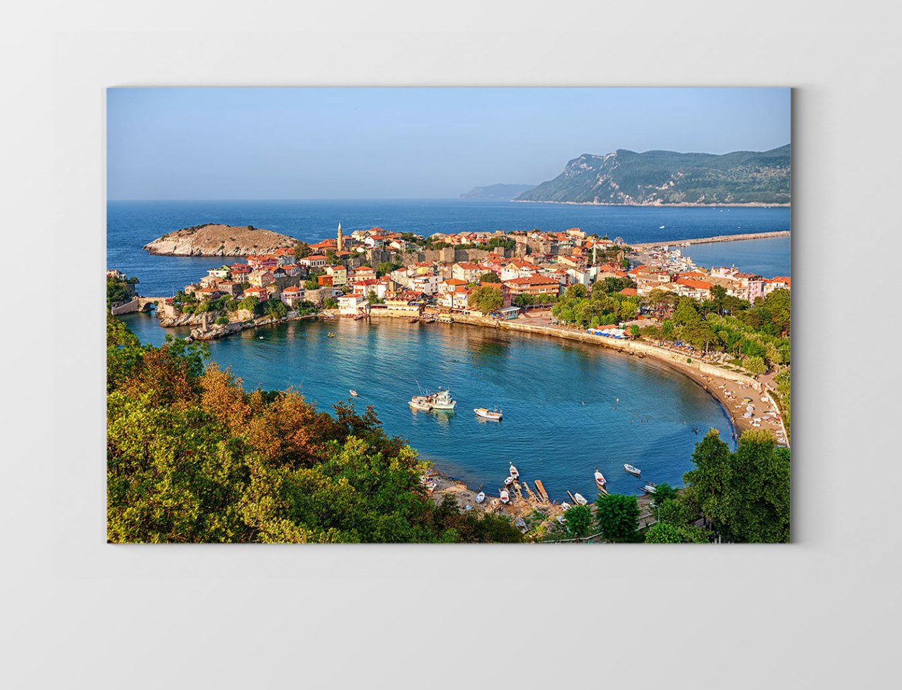 Güzel Koy Tablosu Çerçevesiz - 50x90