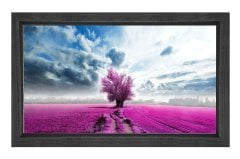 Lavanta Tarlası Mor Ağaç Manzara Tablosu Siyah Ahşap Çerçeve - 70x100