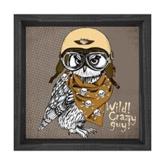 Çılgın Çoçuk Tablosu Siyah Ahşap Çerçeve - 30x30