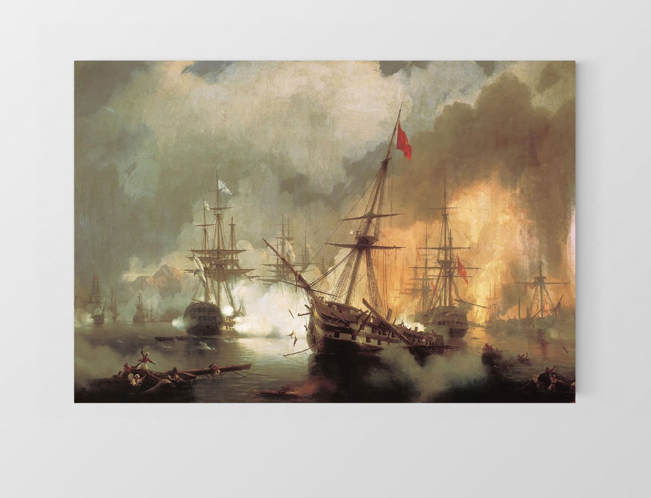 İnebahtı Deniz Savaşı Çerçevesiz - 50x90