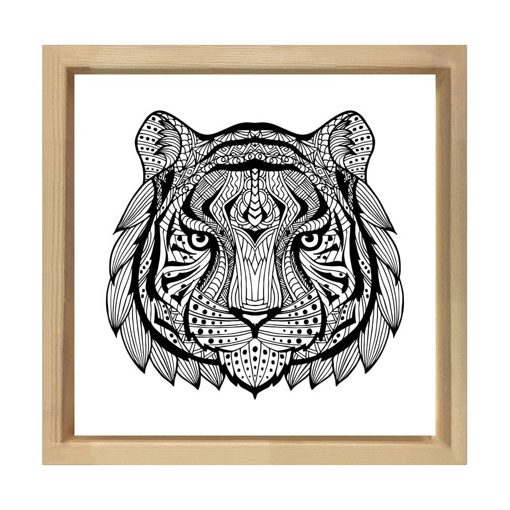 Kaplan Boyama Tablo Tablosu Naturel Ahşap Çerçeve - 40x40