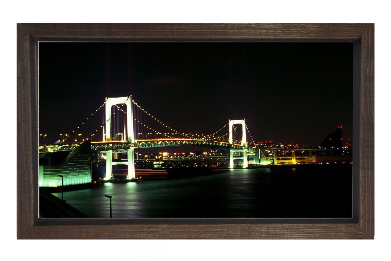 Boğaziçi Köprüsü Tablosu Kahverengi Ahşap Çerçeve - 50x70