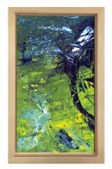 Soyut Reprodüksiyon Tablosu Naturel Ahşap - 50x90