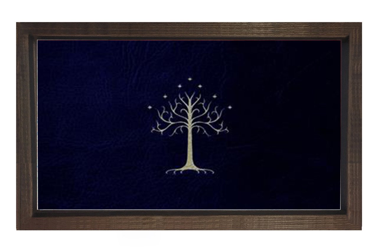 Gondor Bayrağı Tablosu Kahverengi Ahşap Çerçeve - 50x90