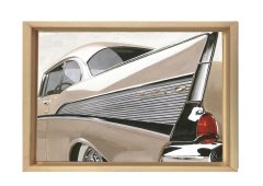 Cadillac Tablosu Naturel Ahşap - 50x90