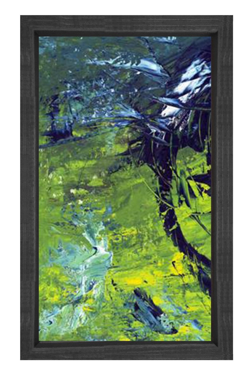 Soyut Reprodüksiyon Tablosu Siyah Ahşap - 100x150