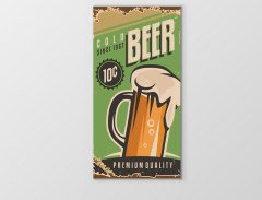 Bira Reklam Afişi Tablosu Çerçevesiz - 50x90