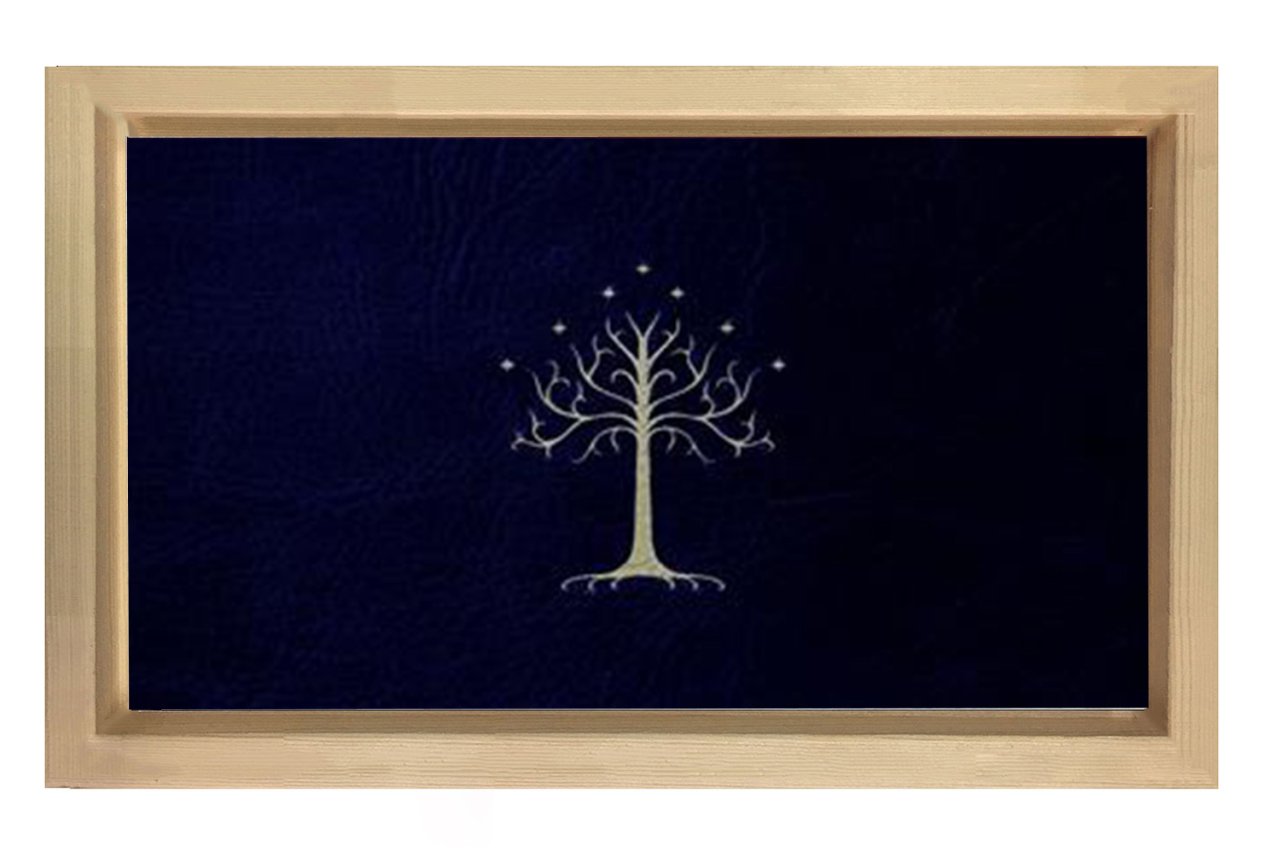 Gondor Bayrağı Tablosu Naturel Ahşap Çerçeve - 100x200