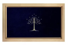 Gondor Bayrağı Tablosu Naturel Ahşap Çerçeve - 100x200