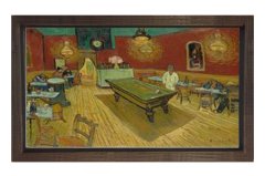Gece Kafesi Tablosu Kahverengi Ahşap Çerçeve - 100x200
