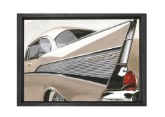 Cadillac Tablosu Siyah Ahşap - 100x200