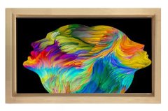 Soyut Reprodüksiyon Tablosu Naturel Ahşap - 40x60