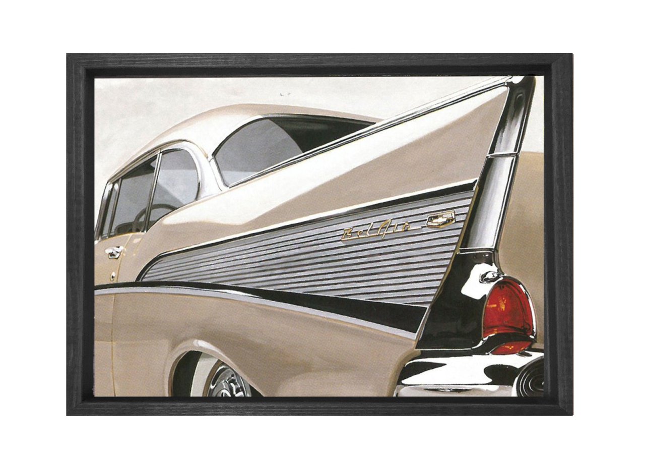 Cadillac Tablosu Siyah Ahşap - 40x60