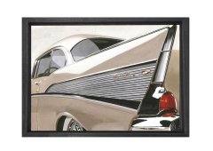 Cadillac Tablosu Siyah Ahşap - 40x60