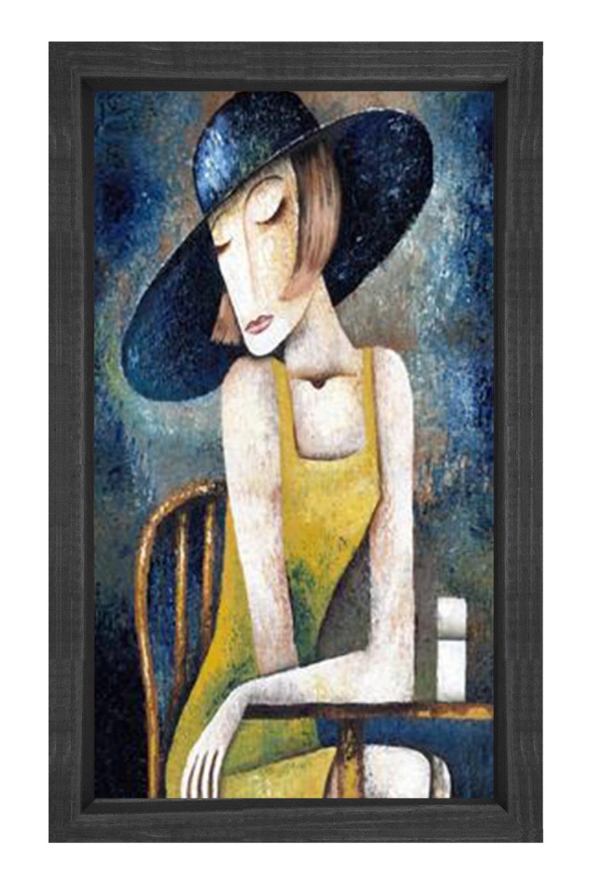 Marinne Vias Tablosu Siyah Ahşap Çerçeve - 40x60
