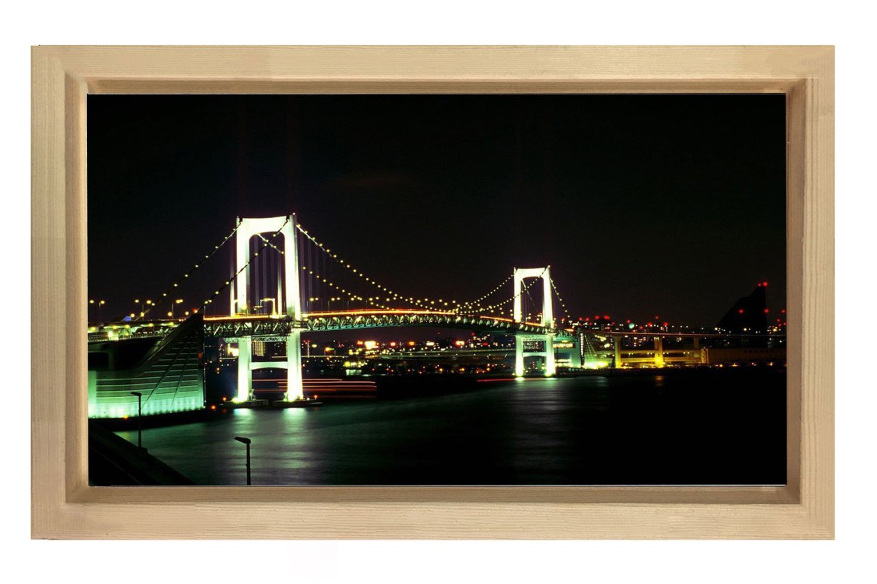 Boğaziçi Köprüsü Tablosu Naturel Ahşap Çerçeve - 50x90