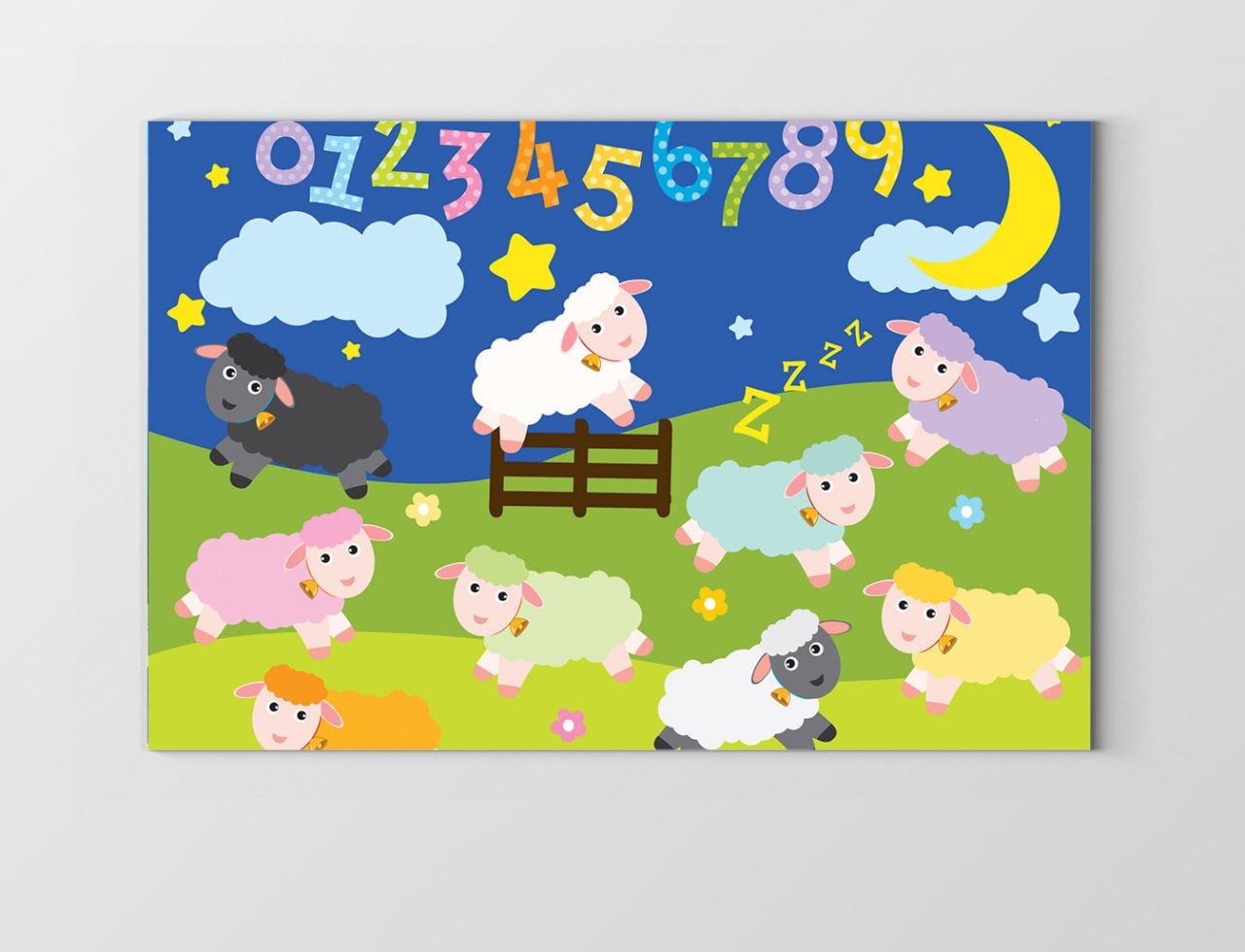 Gece Kuzucukları Ve Rakamlar Tablosu Çerçevesiz - 50x70