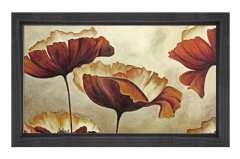 Karahindiba Çiçek Tablosu Siyah Ahşap Çerçeve - 100x200