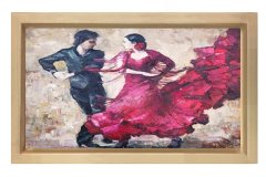 Latin Salsacılar Tablosu Naturel Ahşap Çerçeve - 70x100