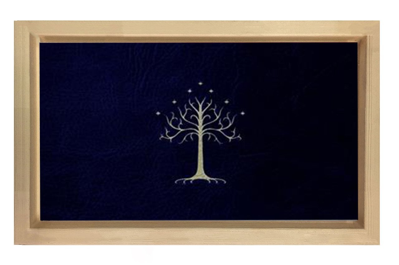 Gondor Bayrağı Tablosu Naturel Ahşap Çerçeve - 50x70