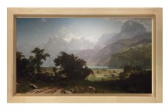 Manzara Reprodüksiyon Tablosu Naturel Ahşap Çerçeve - 40x60