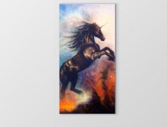 Şaha Kalkan At Tablosu Çerçevesiz - 40x60