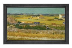 Vincent Van Gogh Tablosu Siyah Ahşap Çerçeve - 50x90