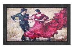 Latin Salsacılar Tablosu Siyah Ahşap Çerçeve - 70x100