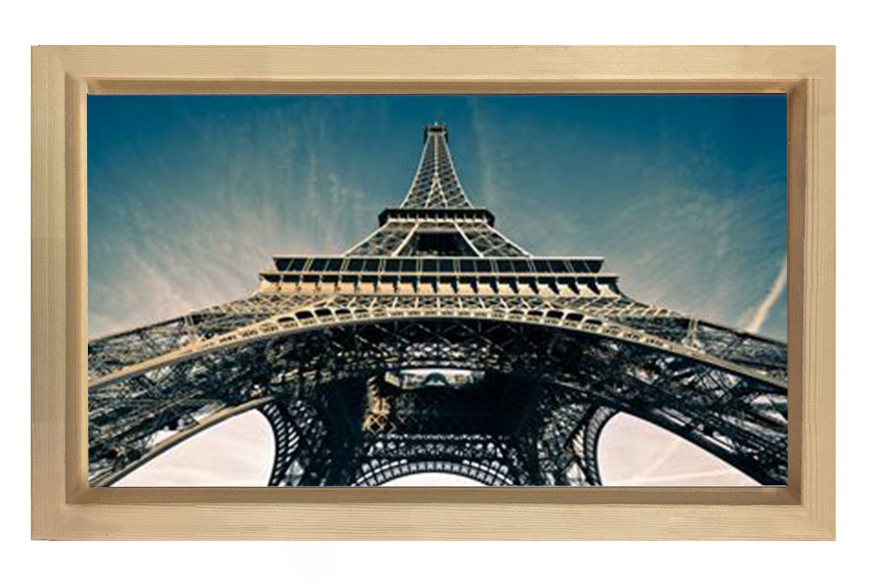Eiffel Kulesi Paris Tablosu Naturel Ahşap Çerçeve - 70x100
