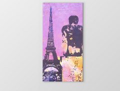 Eiffel Kulesi Vektörel Tablosu Çerçevesiz - 100x200