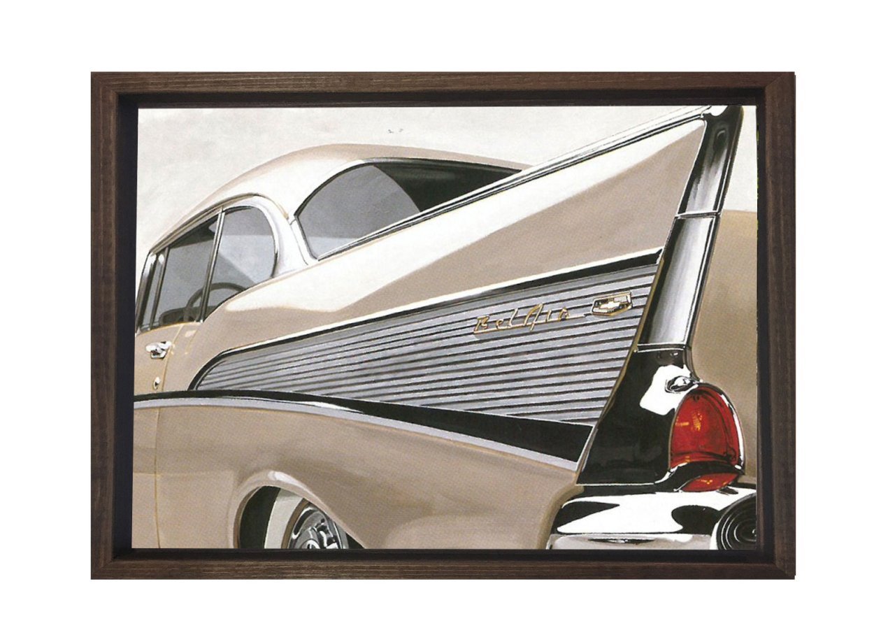 Cadillac Tablosu Kahverengi Ahşap - 70x100
