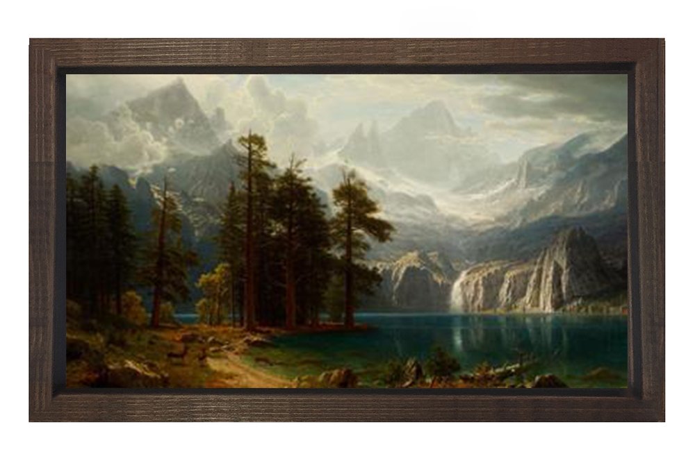 Avozosky Manzara Tablosu Kahverengi Ahşap - 100x150