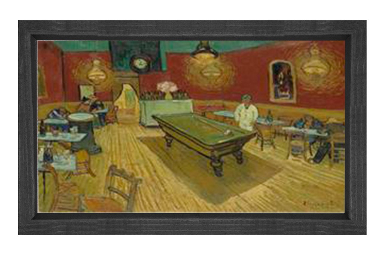 Gece Kafesi Tablosu Siyah Ahşap Çerçeve - 100x200