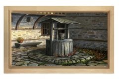 Köy Kuyusu Tablosu Naturel Ahşap - 100x200