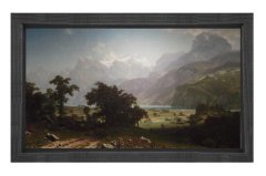Manzara Reprodüksiyon Tablosu Siyah Ahşap Çerçeve - 50x70