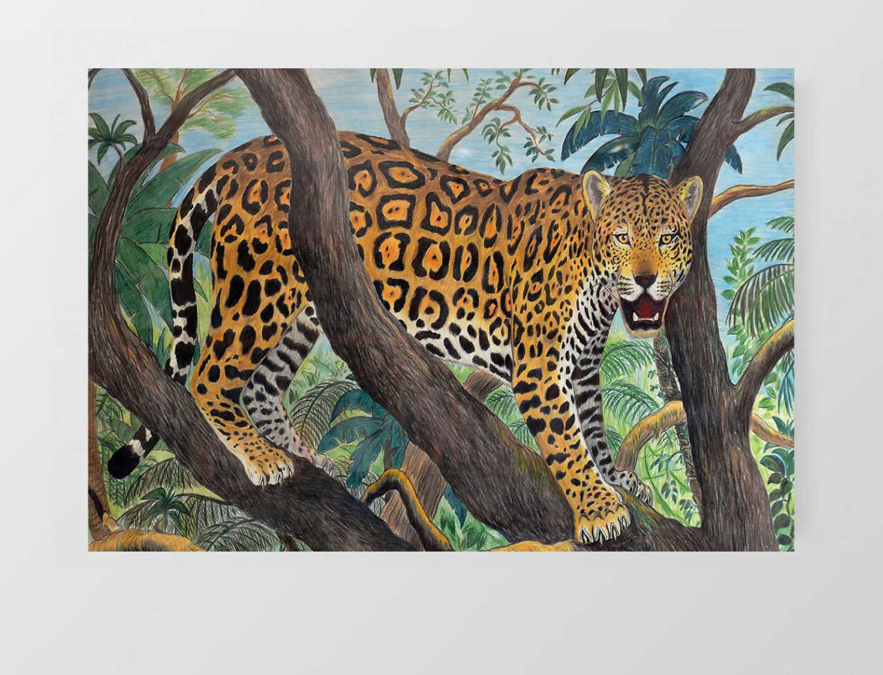 Leopar Tablosu Çerçevesiz - 50x90