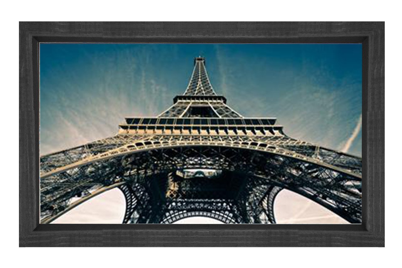 Eiffel Kulesi Paris Tablosu Siyah Ahşap Çerçeve - 50x90