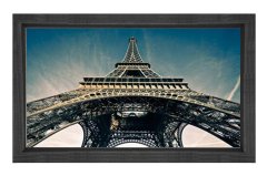 Eiffel Kulesi Paris Tablosu Siyah Ahşap Çerçeve - 50x90