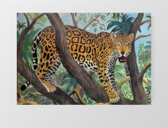 Leopar Tablosu Çerçevesiz - 70x100