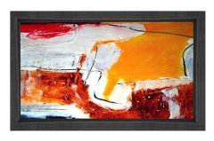 Soyut Reprodüksiyon Tablosu Siyah Ahşap - 100x150