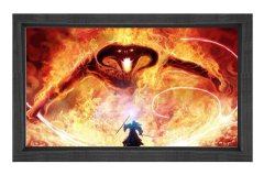 Baldrog VS Gandalf Tablosu Siyah Ahşap Çerçeve - 100x200