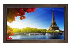 Eiffel Kulesi Paris Tablosu Kahverengi Ahşap Çerçeve - 45x30