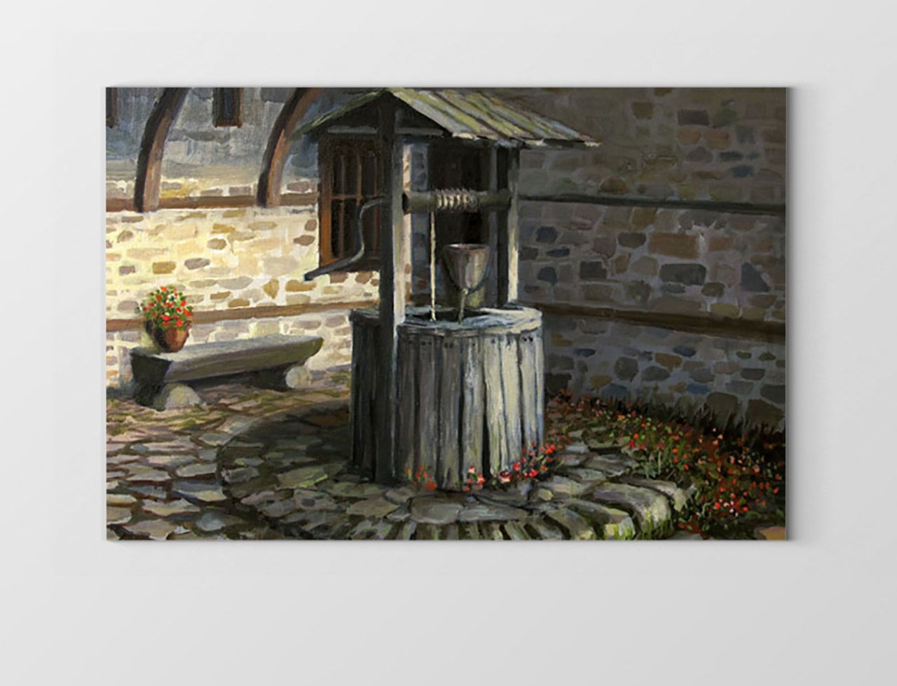 Köy Kuyusu Tablosu Çerçevesiz - 40x60