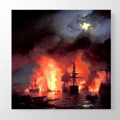 Çeşme Baskını Çerçevesiz - 70x70