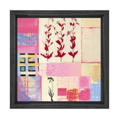 Soyut Reprodüksiyon Tablosu Siyah Ahşap Çerçeve - 70x70