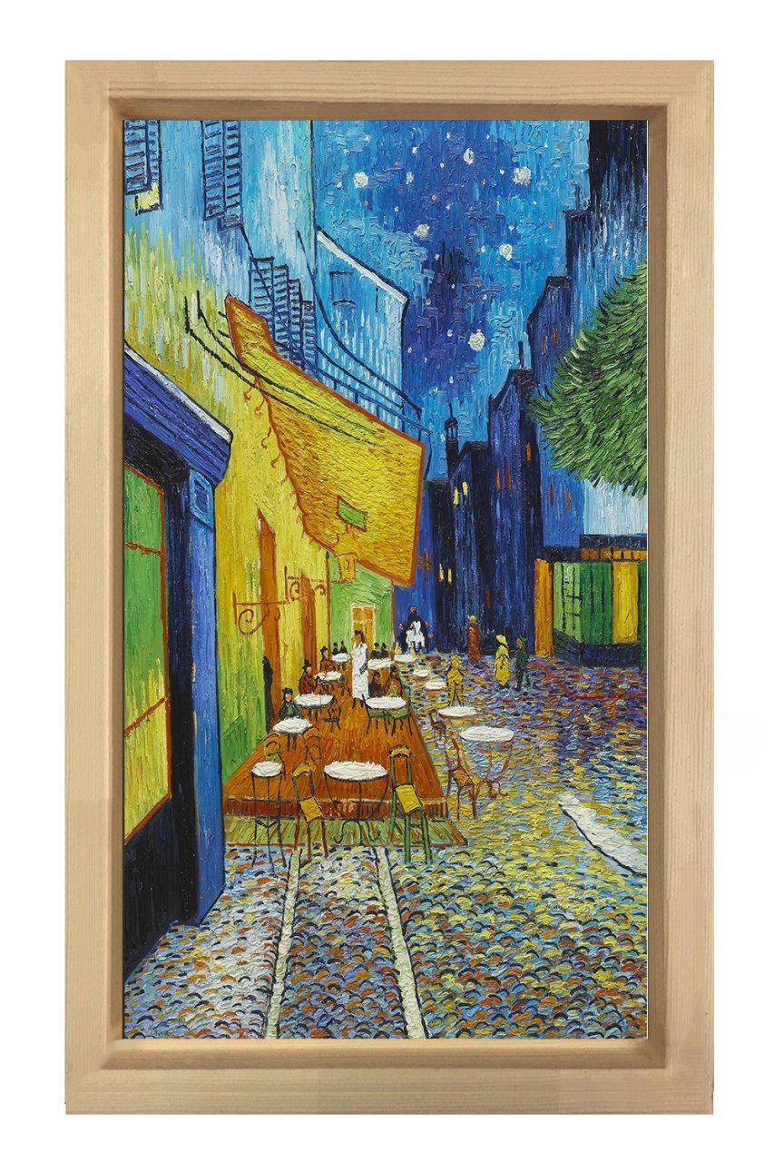 Teras Kafe Tablosu Naturel Ahşap Çerçeve - 100x150