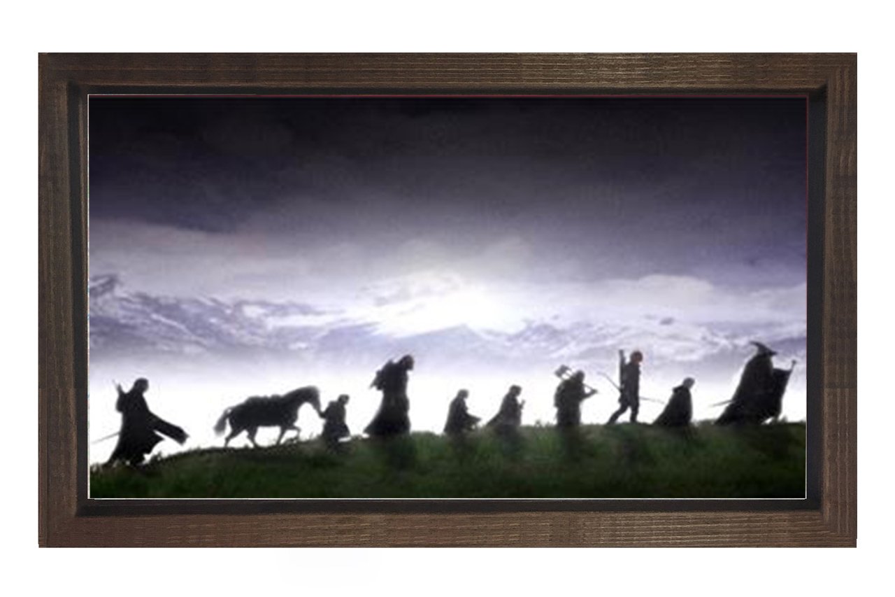 Yüzük Kardeşliği Tablosu Kahverengi Ahşap Çerçeve - 40x60
