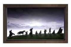 Yüzük Kardeşliği Tablosu Kahverengi Ahşap Çerçeve - 40x60