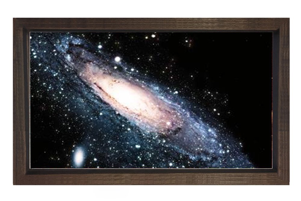 Evren ve Uzay Tablosu Kahverengi Ahşap Çerçeve - 40x60
